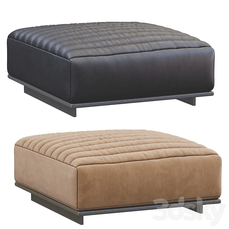 Pouf Roger By Minotti (3 colors version) 3D Model Free