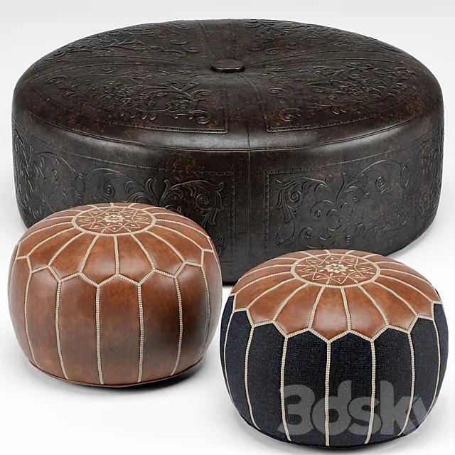 Pouf set 3DModel