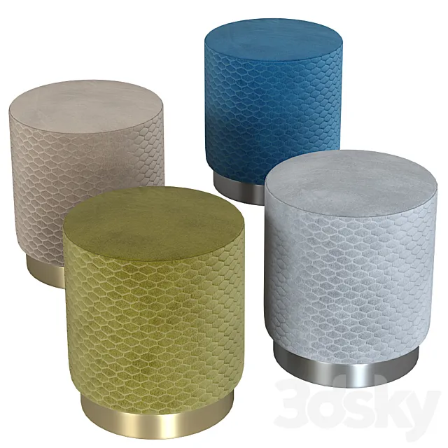 Pouf supera luxemebel 3D Model