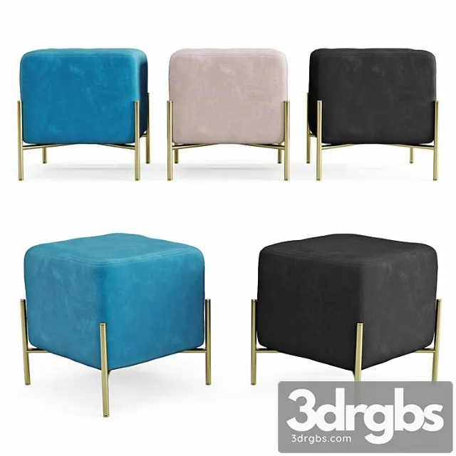 Pouf To4ooms 3D Model Free