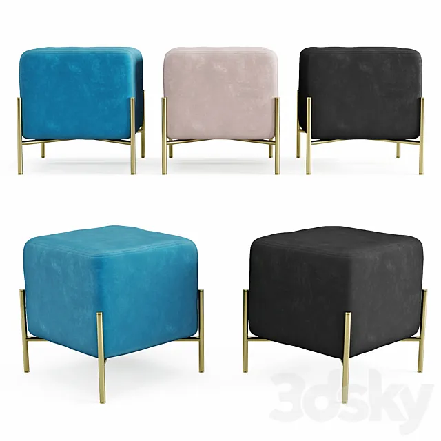 Pouf to4rooms 3D Model