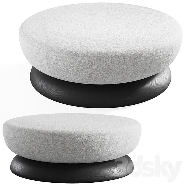 Pouf U Ottoman by Cuff studio 3DModel