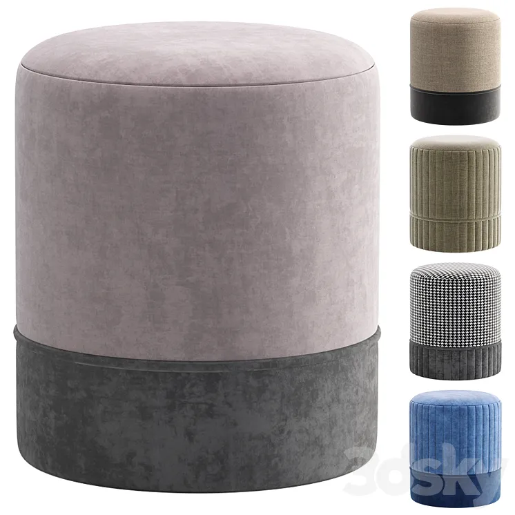 Pouffe Descartes by inmyroom.ru\/Пуф Декарт 3D Model Free Download