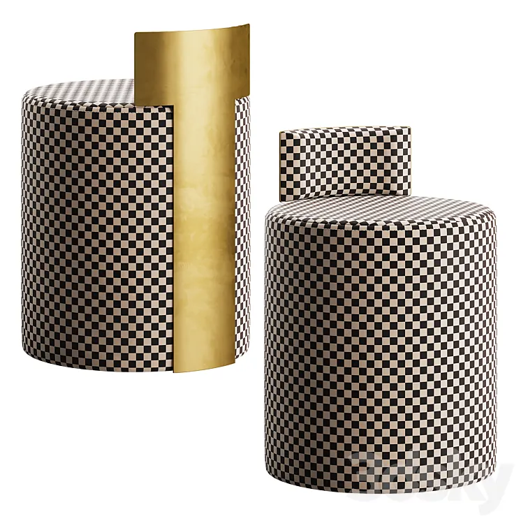 Pouffe Gina 3D Model Free