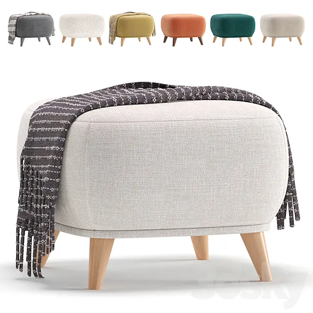 Pouffe Milin 7 Colors Version divan.ru_Пуф Милин диван.ру 3D Model