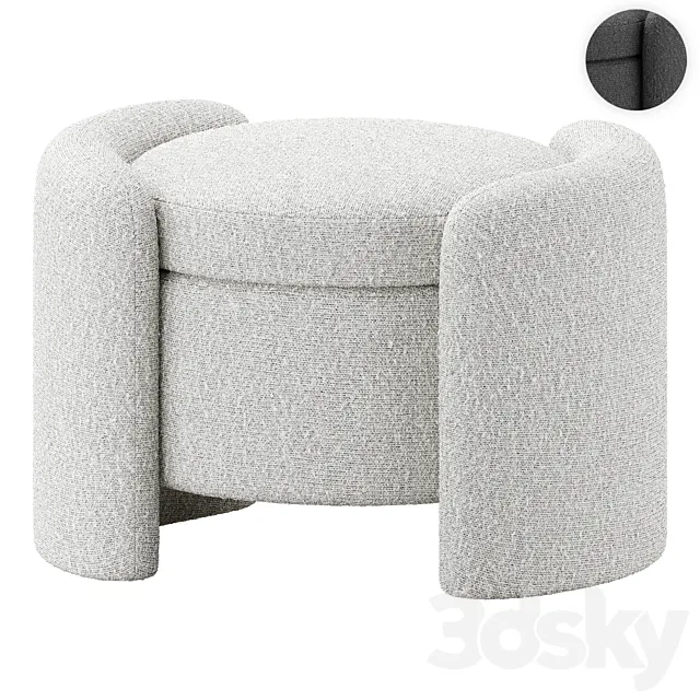 Pouffe Nebula by ENGLISH ELM 3D Model