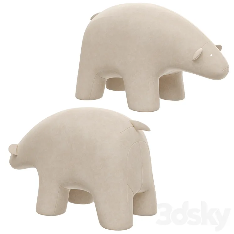Pouffe Sweet Bear Light 3D Model Free