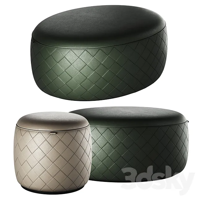 Poufs GRANT OVAL by POLTRONA FRAU 3DModel