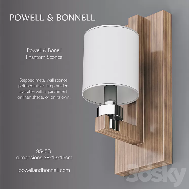 Powell & Bonell Phantom Sconce 9545 3D Model