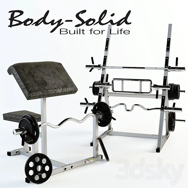Power bench BodySolid PPB-32X 3DModel