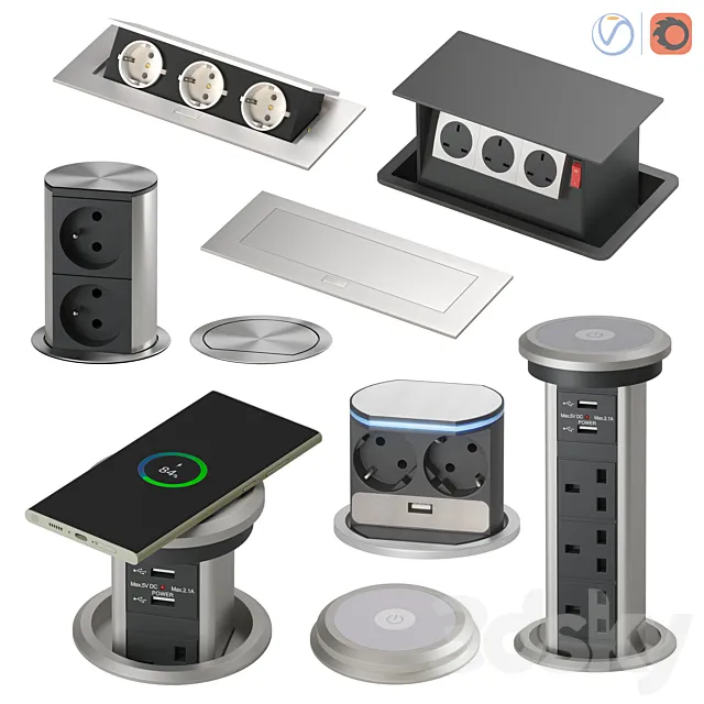 power plug Vol 05 (Hidden power plug) 3D Model