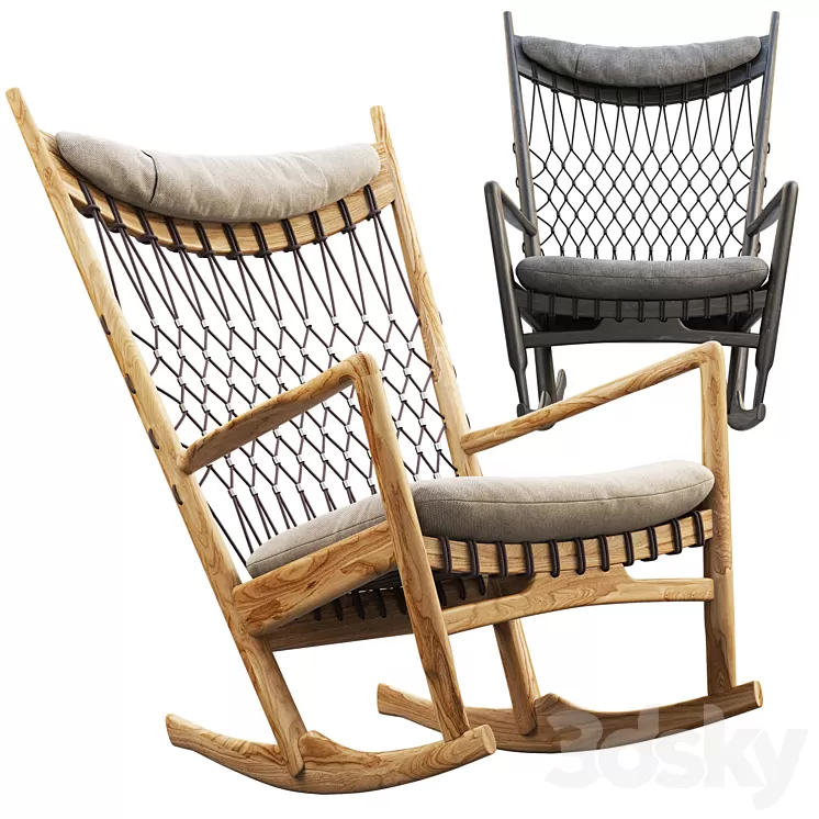 PP124 Rocking Chair 3D Model