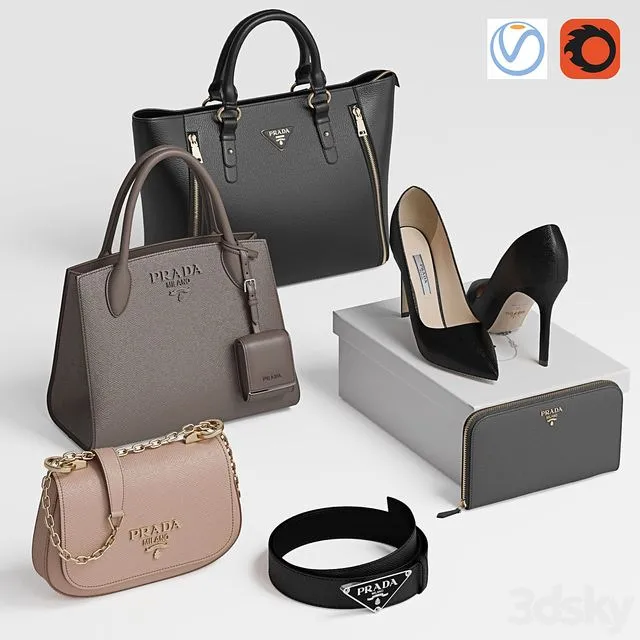 Prada bags 3D Model