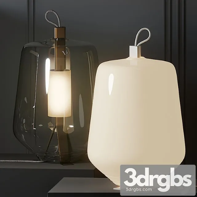 Prandina luisa gauzak table lamps in 4 colors 3D Model Download