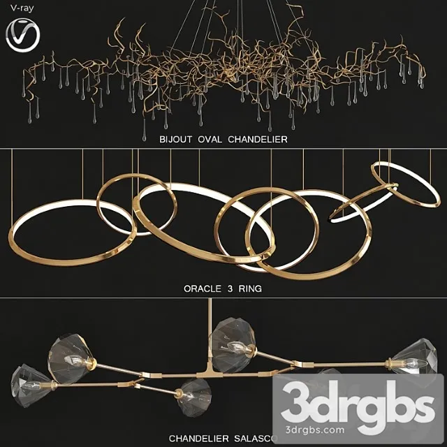 Premium pro trend lighting chandeliers 3D Model Free