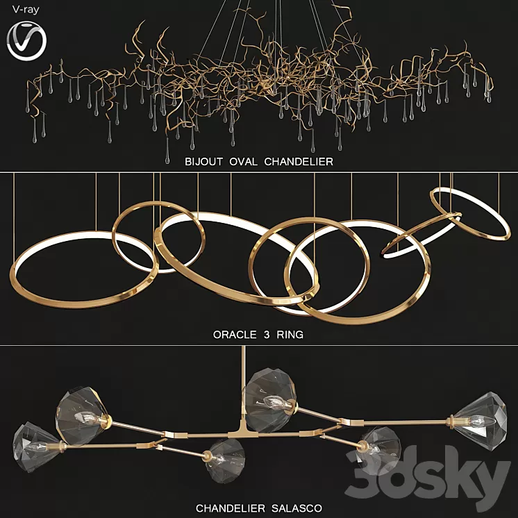 Premium PRO Trend Lighting Chandeliers 3D Model