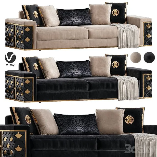 Prens metal sofa 3D Model