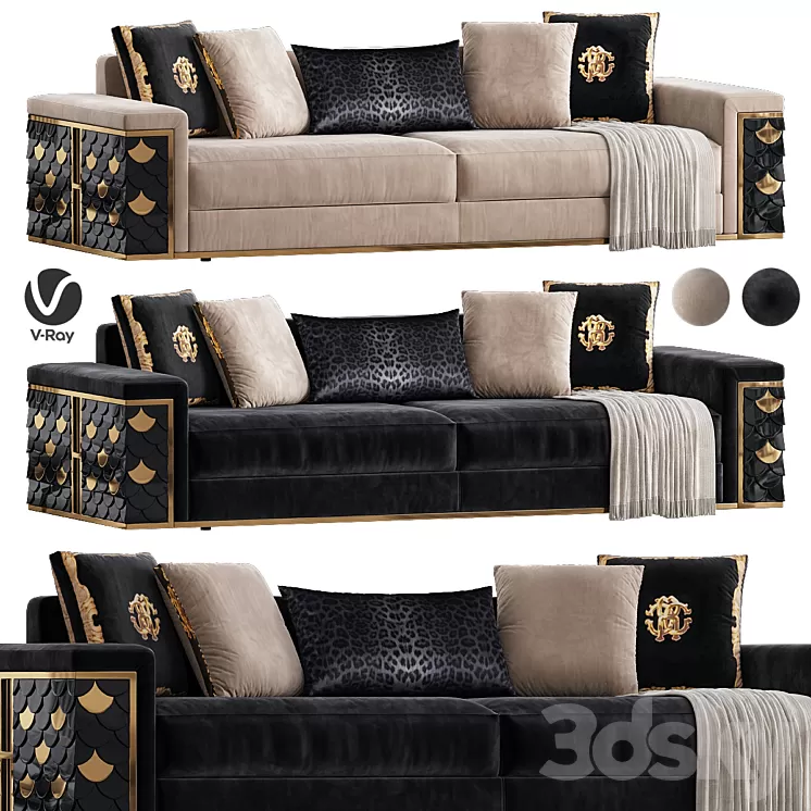 Prens metal sofa 3D Model Free