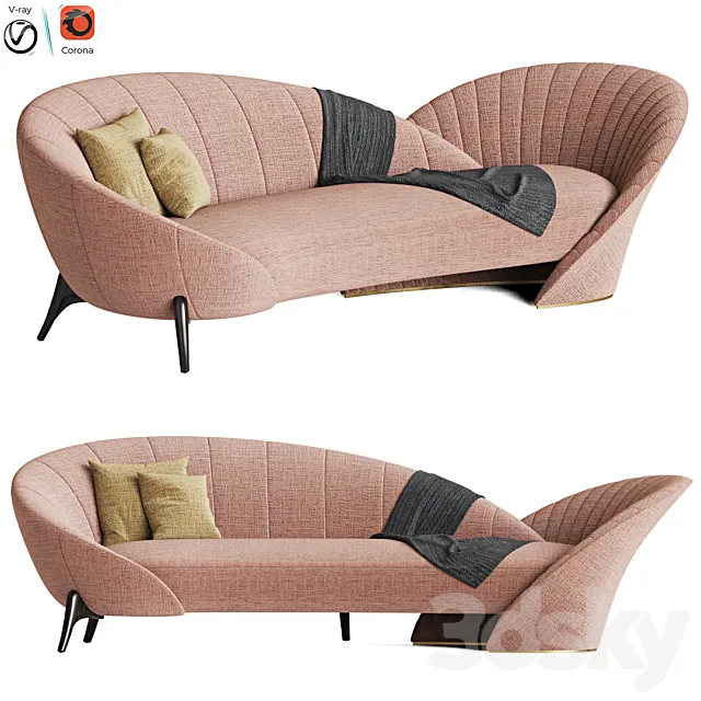 Presence Curved Sofa Visionnaire 3DModel