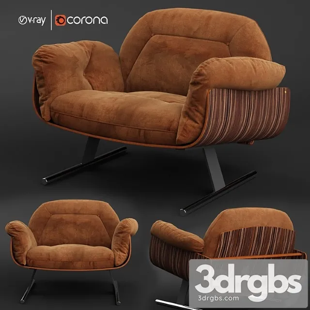 Presidencial Lounge Armchair 3D Model Free