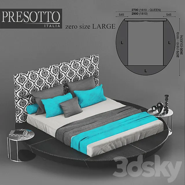 Presotto_Zero_Bed 3DModel