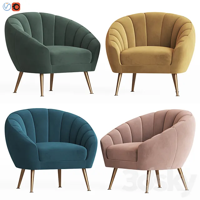 Primrose Accent Armchair Made 3D Model