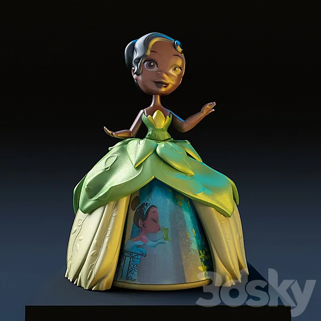 Princess Tiana doll 3D Model