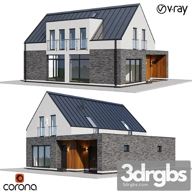 Privat house 1 3D Model Download