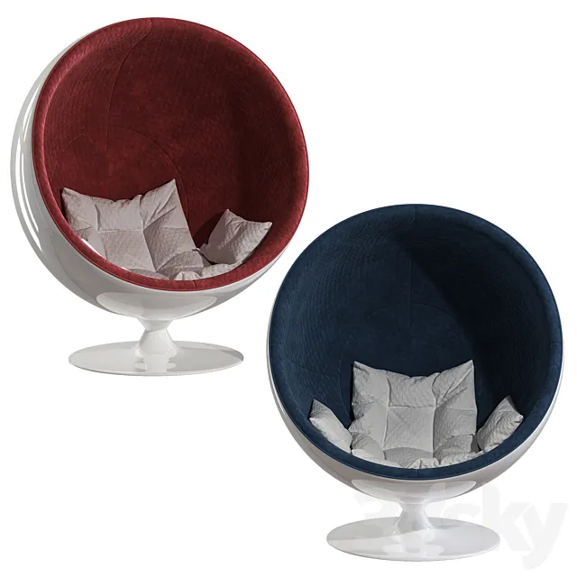 Private space chair 3D Model