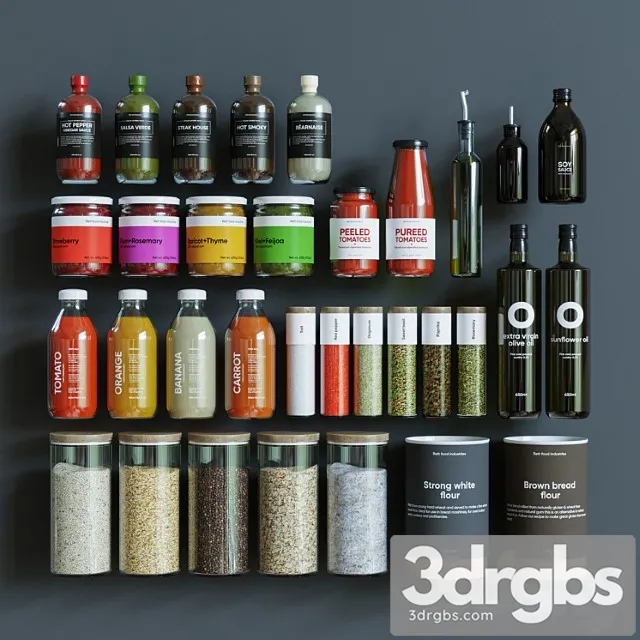 Products for the kitchen 3D Model Free