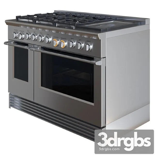 Professional gas range 2 3D Model Free