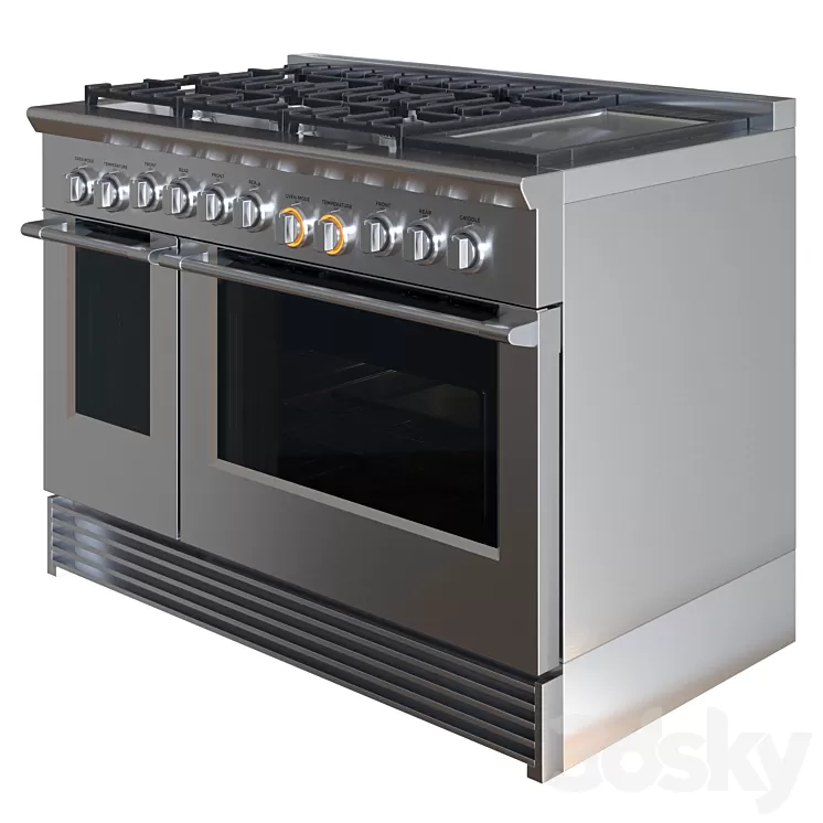 Professional Gas Range 3D Model Free