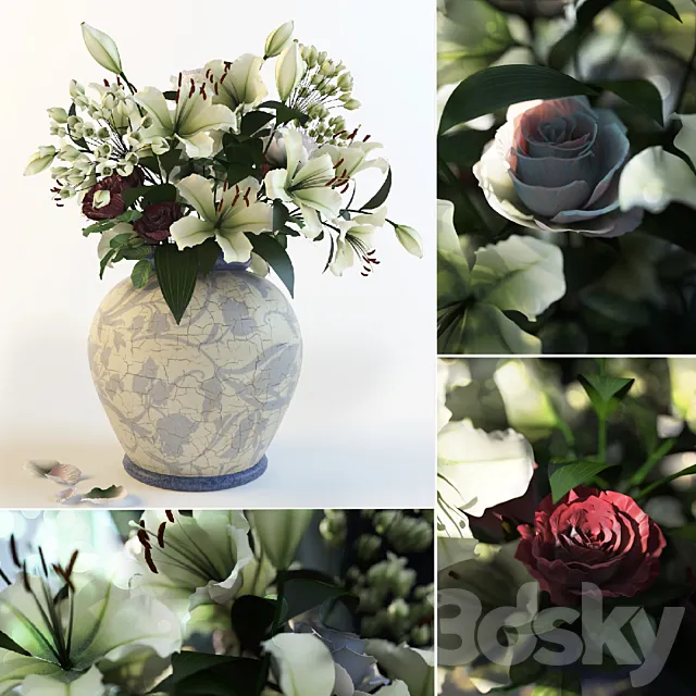 PROFI Bouquet of lilies 3DModel