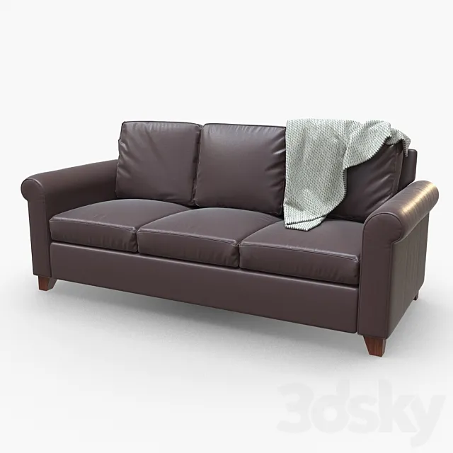 Profi Cameron-eco-roll-arm-upholstered-Sofa 3DModel