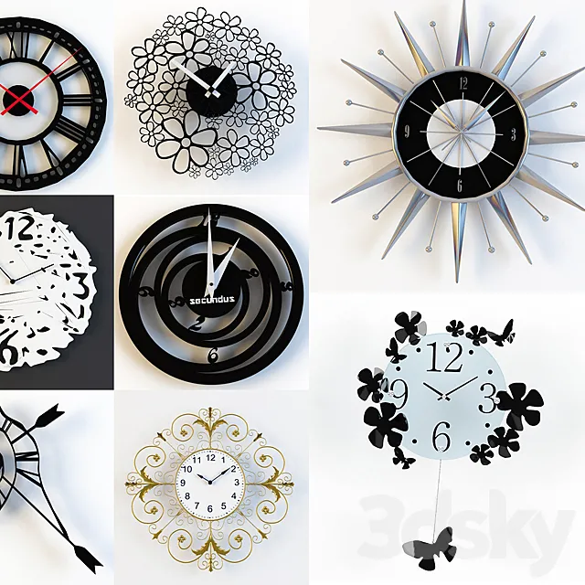 "PROFI" Декоративные часы 3D Model