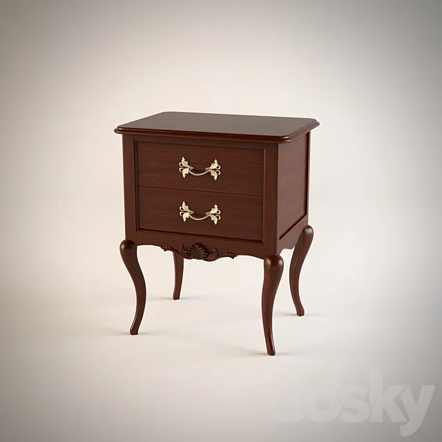 "PROFI" Прикроватная тумба Людовика 14 3D Model