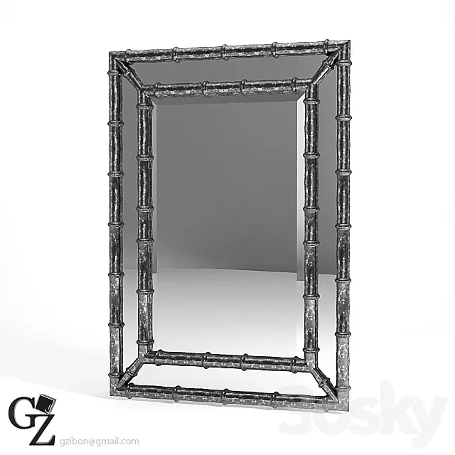 PROFI Metal bamboo mirror Ti 3D Model