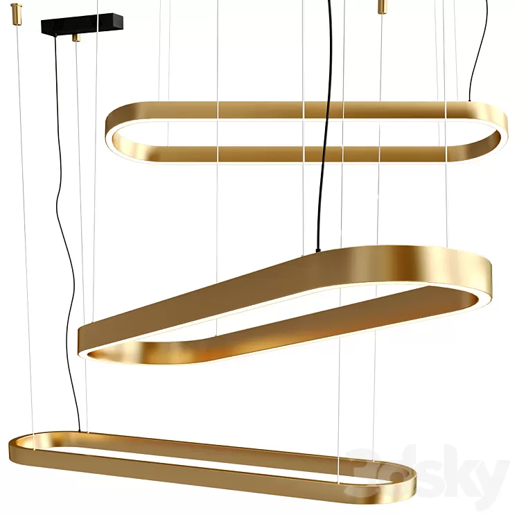 Profile Oval by Euroluce Lampadari 3D Model Free