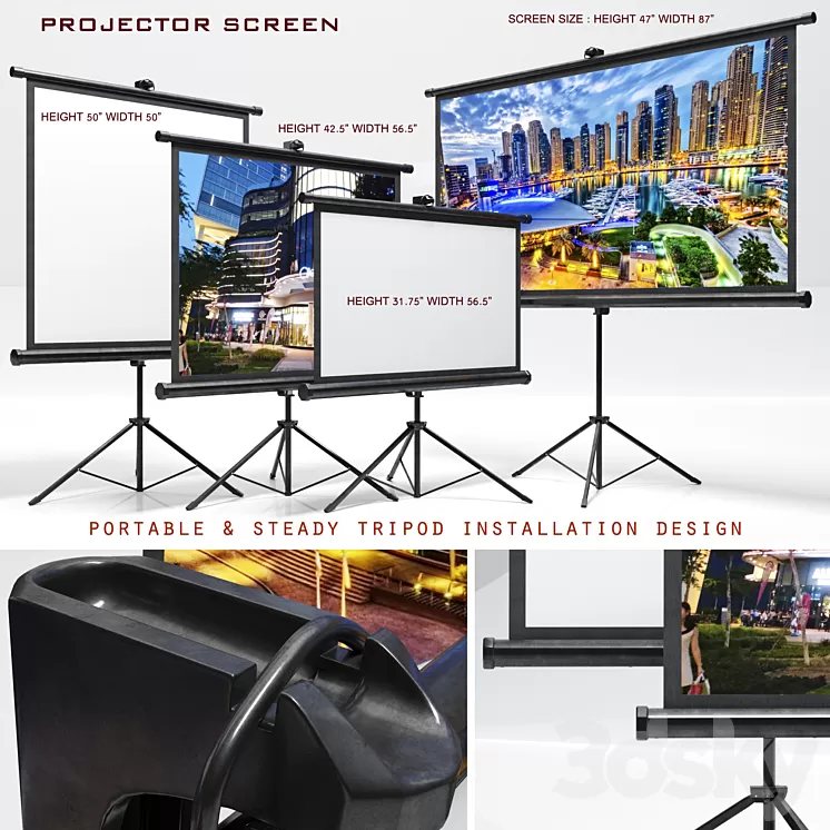 projector screen 3D Model