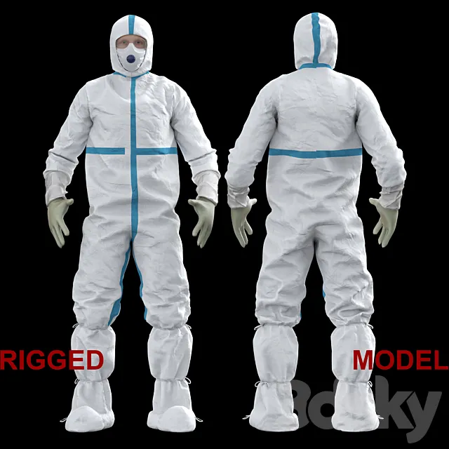 Protective suit. Quarantine 3D Model
