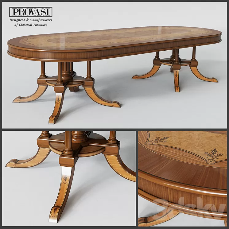 PROVASI 1213 Oval Table 3D Model
