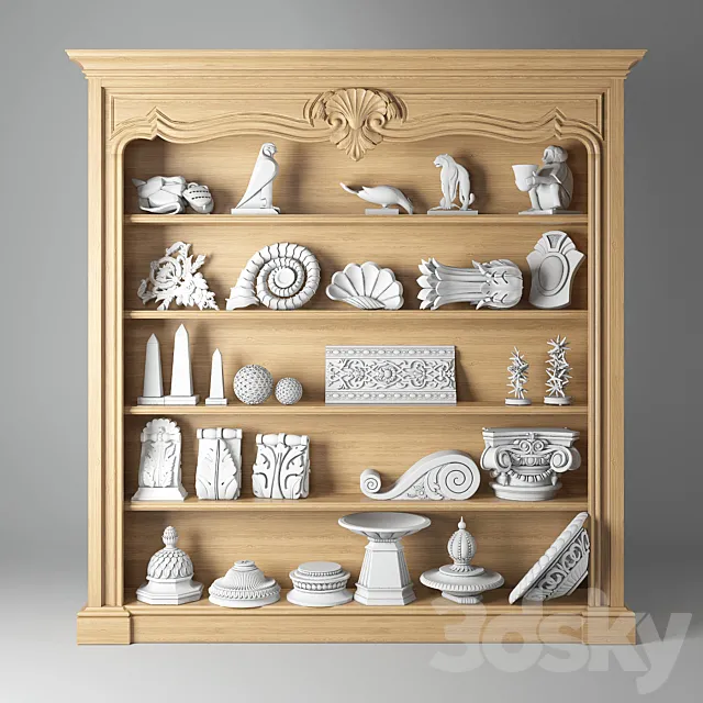 Provasi Parigi + Decorative set - stucco 3D Model