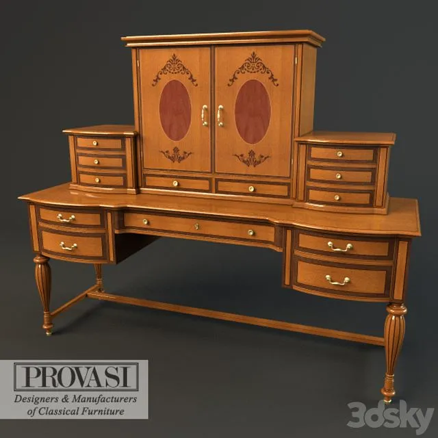 Provasi wood classic toilet desk 3D Model