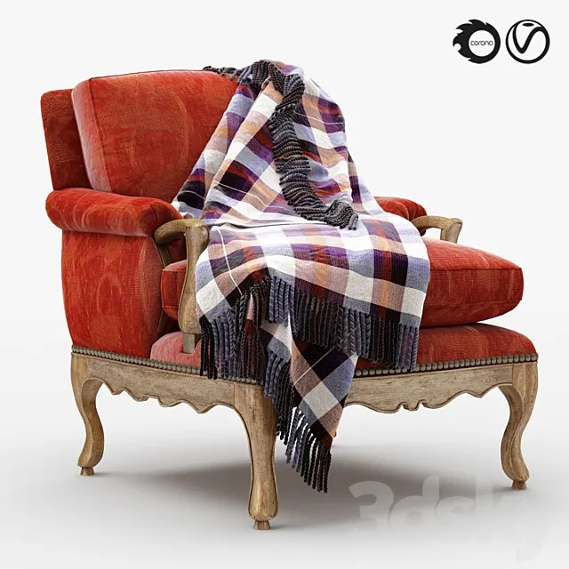 Provence Bergere Chair 3D Model