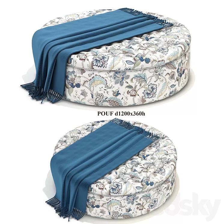 Provence pouf 3D Model