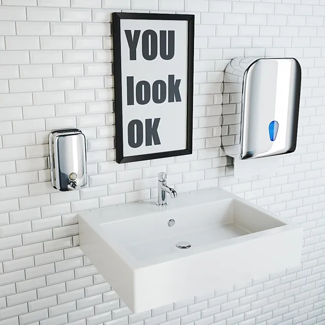 public bathroom set 3DModel