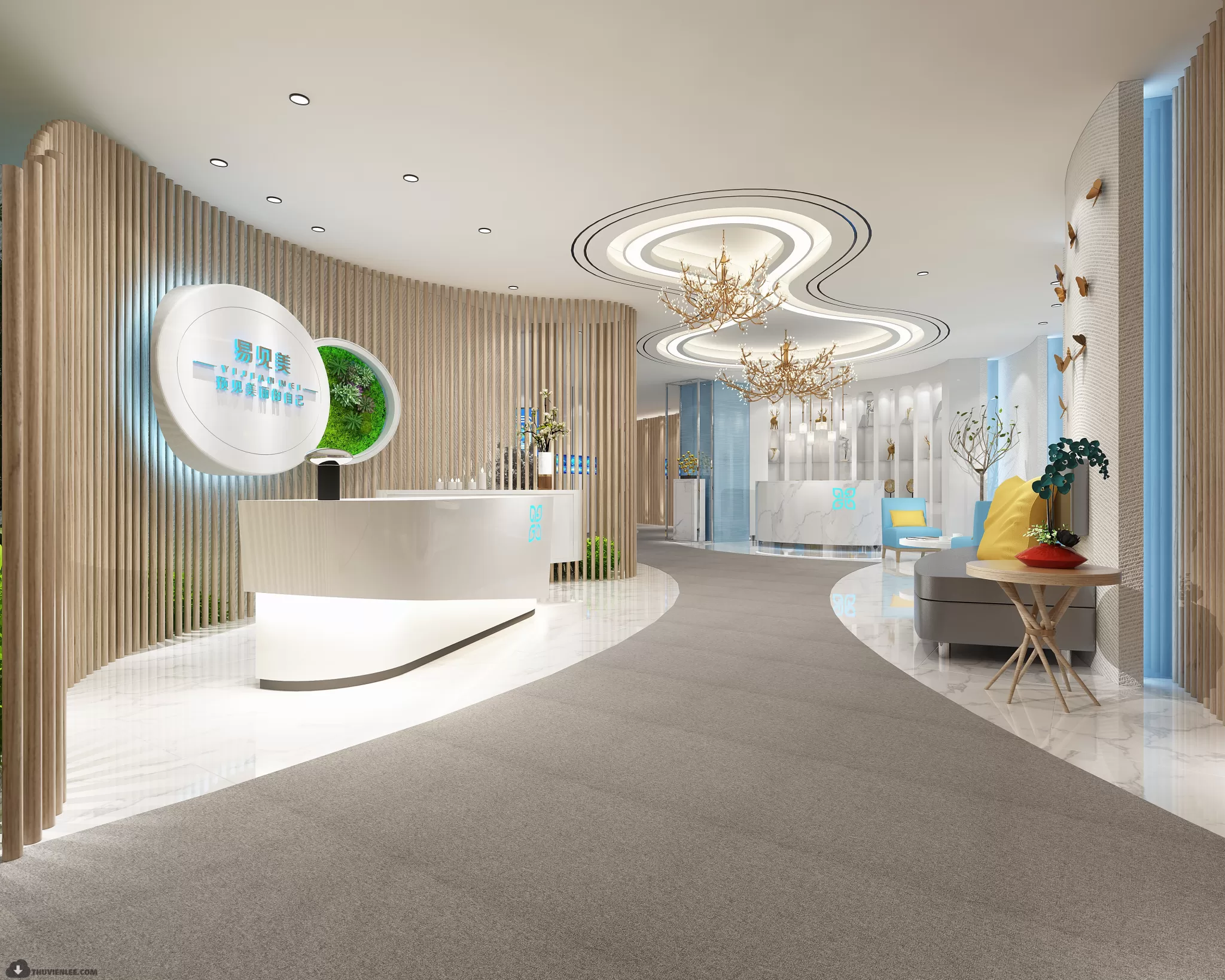 PUBLIC COMMERCE SPACE 3D MODEL - 3D MODELS - 3DSKY FREE MODELS