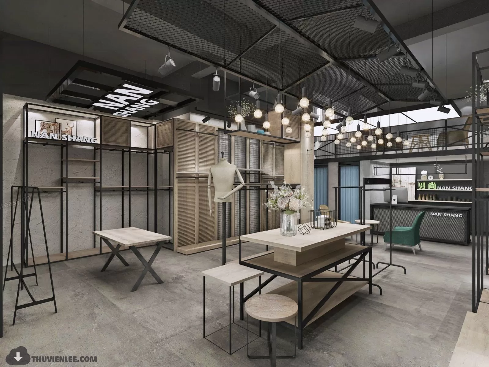 PUBLIC COMMERCE SPACE 3D MODEL - 3D MODELS - 3DSKY FREE MODELS