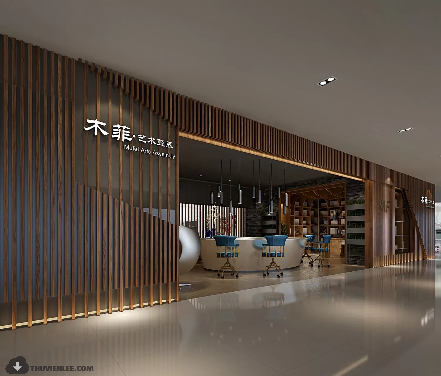 PUBLIC COMMERCE SPACE 3D MODEL - 3D MODELS - 3DSKY FREE MODELS