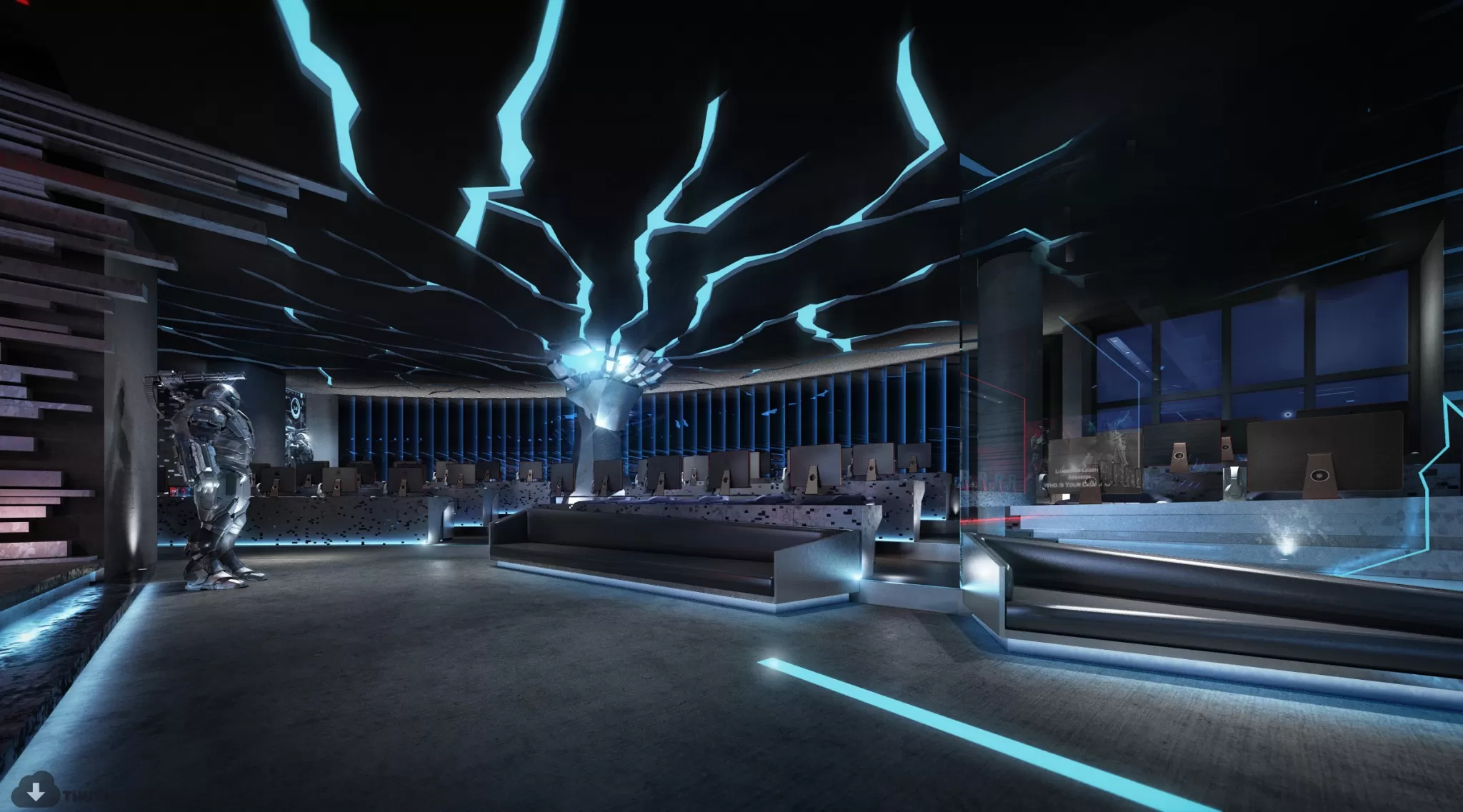 PUBLIC COMMERCE SPACE 3D MODEL - 3D MODELS - 3DSKY FREE MODELS